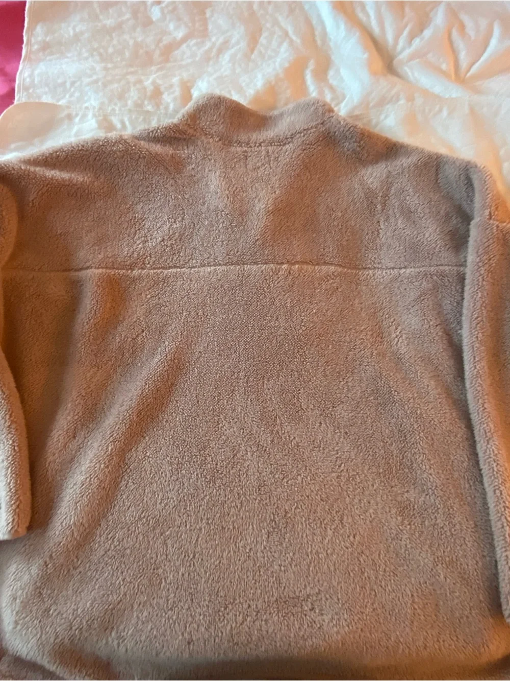 Time and Tru Women’s 3X Light Pink Fleece Quarter Zip Pullover with Kangaroo Poc